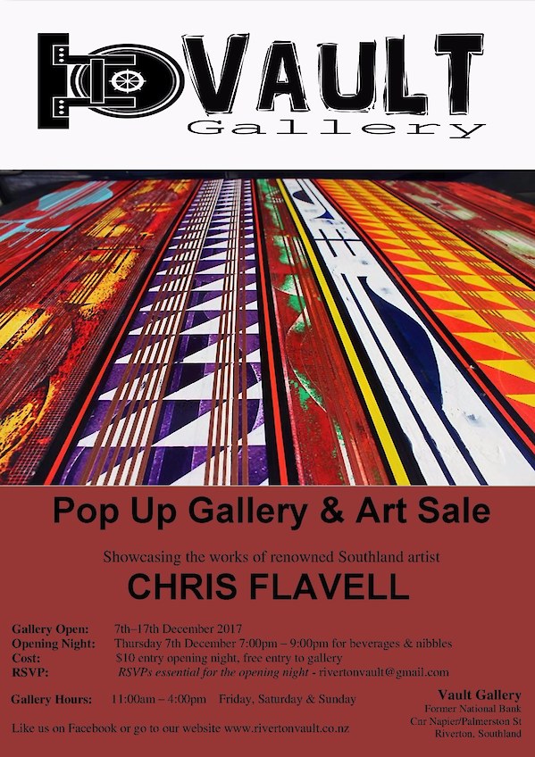 Chris Flavell Pop Up Gallery Flyer
